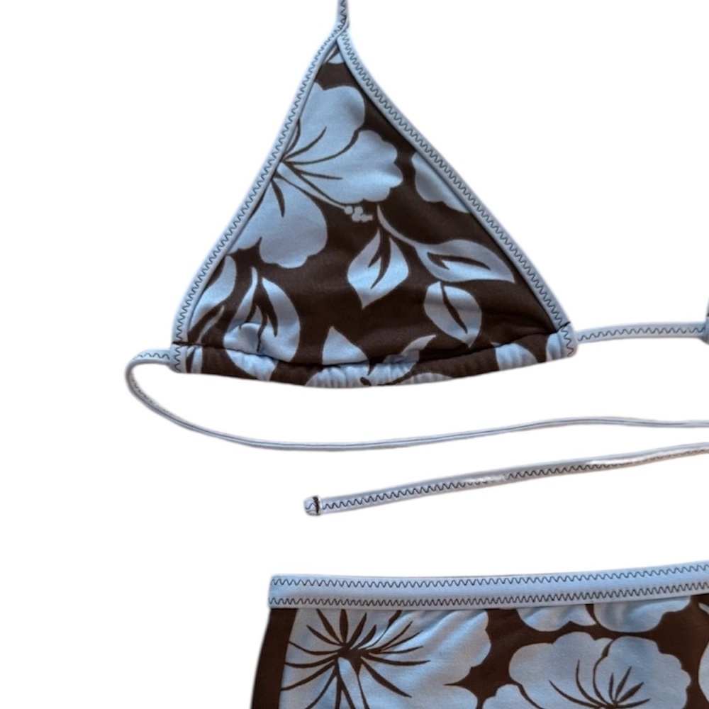 Y2K Tropical Hibiscus Print Bikini Set - Picture 2 of 15